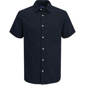 Jack & Jones Overhemd Jortampa Dobby Shirt Ss 12251801 Sky Captain Mannen Maat - S