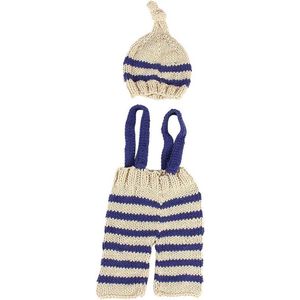 Allecto plus - Baby fotografie rekwisieten voor pasgeboren fotoshoot - 2 stuks - Jongens/meisjes hoed en broek kostuum