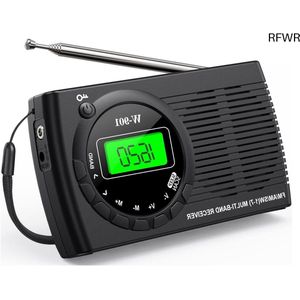 RFWR® Draagbare FM/AM/SW Radio met Uitstekende Ontvangst en Helder Geluid