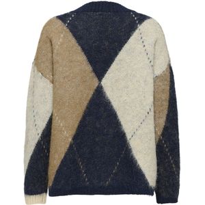 Only - Onlnoeme Jq L Life Cardi - Gebreid Vest - Multicolor - V-hals - Lange Mouwen