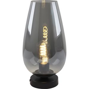Olucia Andy - Design Tafellamp - Glas/Metaal - Grijs;Zwart
