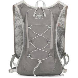Unisex hardloopvest - Verstelbare rugzak (41*25 cm) - Ademend en reflecterend - Geschikt voor wandelen, trailrunnen, marathons en fietsen - Grijs