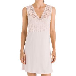 Hanro - Moments - Nachtjurk - Puur Katoen - V-hals - Gehaakt Kant