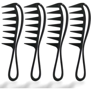 Professionele Set van 2 Kammen voor Haarstyling met Brede Tanden en Nauwkeurige Puntkammen