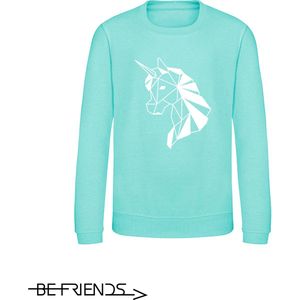 Be Friends Sweater - Eenhoorn - Heren - Mint groen - Maat S