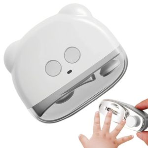 2-in-1 elektrisch nagelverzorgingsapparaat - 3 snelheidsniveaus voor elke nagel, stil, met led-lampje - ideaal voor iedereen, of het nu mannen, senioren, volwassenen, kinderen of peuters zijn (wit)