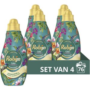 Robijn Klein & Krachtig Collections Vloeibaar Wasmiddel - Color Paradise Secret - 4 x 19 wasbeurten - Voordeelverpakking