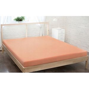 Jersey Hoeslaken met Elastiek 160x200 cm - Zalmroze