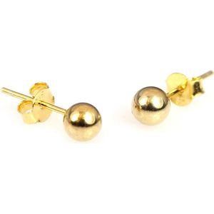 Zilveren Dot Oorknopjes – Goud Verguld - Oorstekers – 3mm