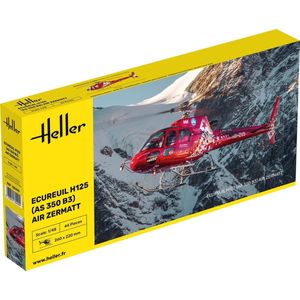 1:48 Heller 80490 Heli Ecureuil H125 - AS 350 B3 - Air Zermatt Plastic Modelbouwpakket