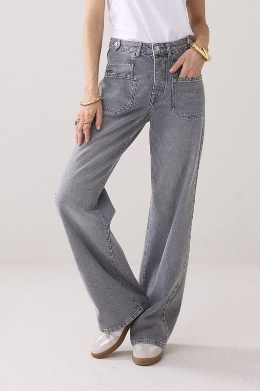 Summum - 4s2712-5196 - Jeans - Donker Grijs - Wide Straight Leg Comfort Denim