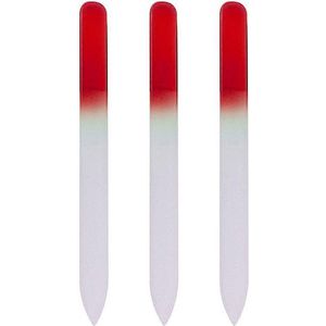 Glazen Nagelvijl Rood - 3 Stuks - Glasvijl – Manicure - oDaani