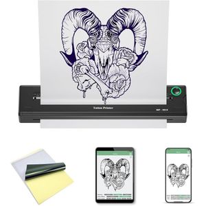Draadloze Tattoo Stencil Printer - Bluetooth Thermische Printer met Transferpapier en Accu