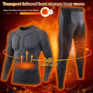 Heren Base Layer Set Thermisch Ondergoed voor Wintersport