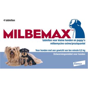 Milbemax - kleine hond - 4 tabletten - Ontwormingstabletten Hond