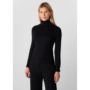 Comma - Gebreide Trui - Zwart - Met Mouwsplitten