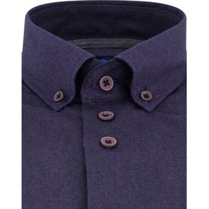 casual overhemd Eden Valley Regular Fit donkerblauw borstzak