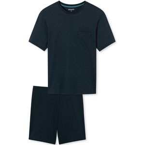 Schiesser - Comfort Essentials - Pyjama - Nachtblauw - 100% Katoen