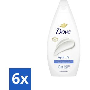 Dove Hydrate - Douchegel - Sulfaatvrij - 250 ml - Voordeelverpakking - 6 stuks