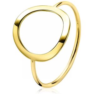 ZINZI Gold 14 karaat gouden ring open rond ZGR173