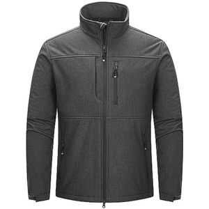Heren Softshelljas 33,000ft - Waterafstotende, Fleece Gevoerde Outdoorjas voor Wandelen