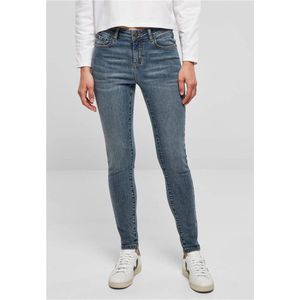 Urban Classics Skinny jeans -Taille, 30 inch- Mid Waist Blauw