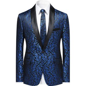 Allthemen Modieus Heren Colbert - Vierknoopsmouwen Pak - M