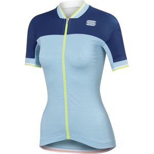 Sportful Fietsshirt korte mouwen Dames Blauw Blauw / SF Grace  Jersey-Blue Sky/Blue Twilight-XL