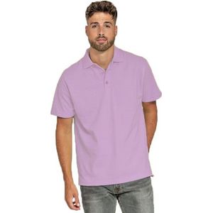 Lemon & Soda Heren basic poloshirt - lila paars - korte mouw - katoen - 220 gram M