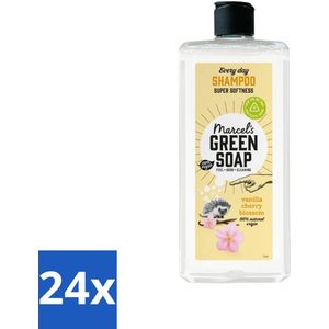Marcel's Green Soap - Every Day Shampoo - Vanilla & Cherry Blossom - Versterkt & verzorgt - 300 ml - Voordeelverpakking - 24 stuks