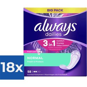Always - Fresh Normal - Voordeelpak - Voordeelverpakking 18 stuks