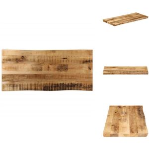 vidaXL Tafelblad - Tafelbladen - Vervangend Tafelblad - Meubelpaneel - Tafelblad met natuurlijke rand 100x40x3,8 cm massief mangohout