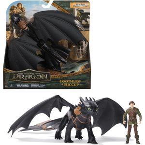 How To Train Your Dragon - Hoe Tem Je Een Draak - Tandloos en Hikkie - Viking Duo Actiefiguren - Speelgoed