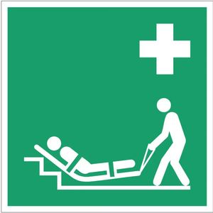 Evacuatiematras bord – E067 - Dibond - 10 x 10 cm