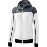 ERIMA Change Trainingsjack Met Capuchon Dames Wit-Slate Grey-Zwart Maat 40