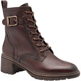 Tamaris - Enkellaarsje - Bruin - Lace Boots - Plateauzool 4 cm