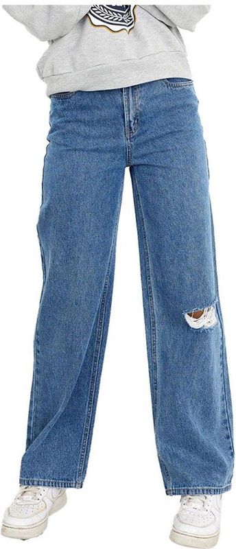 Name It Noizza Straight Hoogzittende Jeans Blauw 8 Years Meisjes
