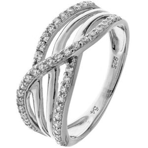 The Jewelry Collection Ring Zirkonia - Zilver