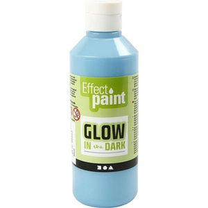 Glow in the dark, lichtblauw, 250 ml