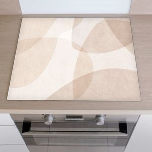 Inductiebeschermer overlappende vormen | 80.2 x 52.2 cm | Keukendecoratie | Bescherm mat | Inductie afdekplaat