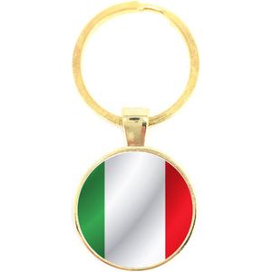 Sleutelhanger Glas - Vlag Italie