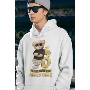 40 Jaar Verjaardag cadeau Hoodie - Wit Hoodie Mannen - Maat M - Verjaardag Cadeau Mannen - Limited Edition