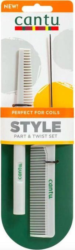 Cantu Spiral Style Part and Twist Comb 2Ct Pack