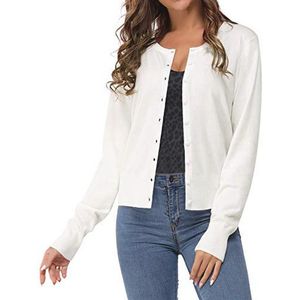 Lichtgewicht dames cardigan met knopen en lange mouwen - Casual en zachte gebreide trui voor elke gelegenheid