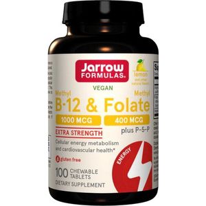 Jarrow Formulas - Methyl B-12 - Voedingssupplement - Citroen - 100 Kauwtabletten