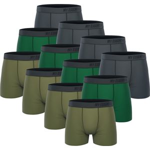 BOXERS 12 PACK My Essential Clothing Basic Boxershorts Katoen Biologische herenshorts Ondergoed MYE1BCX3