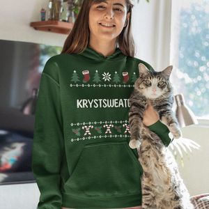 Friese Kerst Hoodie Groen Krystsweater - Maat 4XL - Uniseks Fit - Kerstkleding Voor Dames & Heren