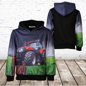 Hoodie met Trekker h126A -s&C-86/92-Hoodie jongens