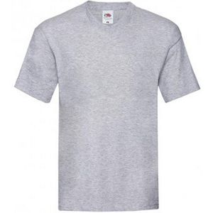 Fruit Of The Loom Heren Originele V-hals T-shirt (Lichtgrijs)