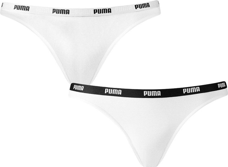PUMA - Slip - Zwart/Wit - 2 Pack - Jersey - Mid Waist